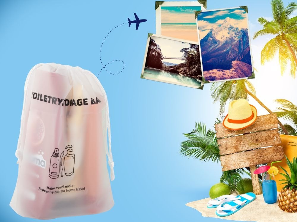 KOSMETYCZKA TORBA PODRÓŻNA NA PRZYBORY TOALETOWE ORGANIZER DO SAMOLOTU